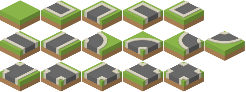 Wang 3-edge 'Walkways' tileset